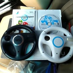 Nintendo Wii Mario Kart Game With Wheels